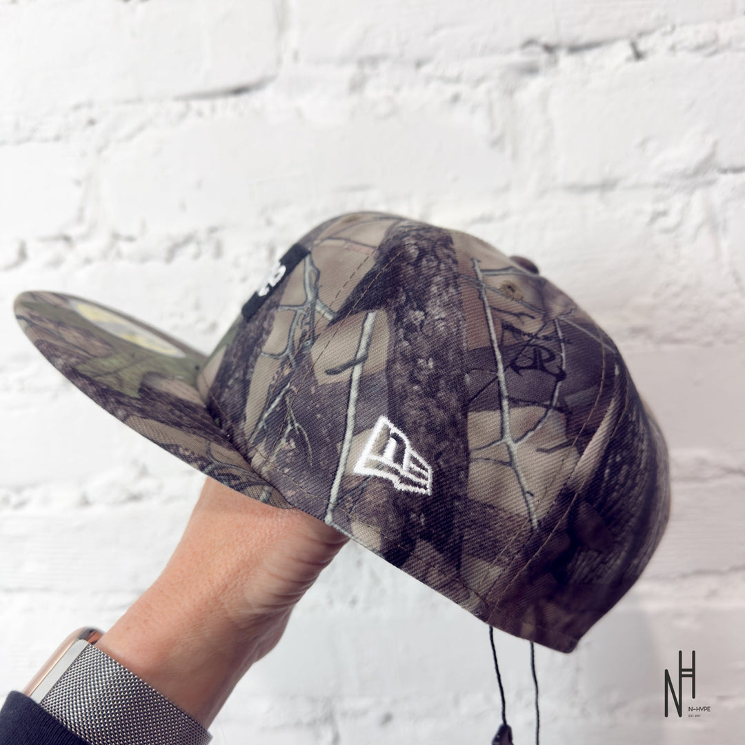 Supreme x New Era Breast Cancer Awareness Box Logo Fitted Hat Woodland Camo N-Hype streetwear cap forest camouflage.