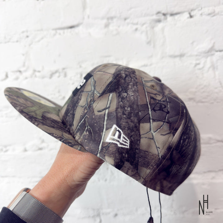 Supreme x New Era Breast Cancer Awareness Box Logo Fitted Hat Woodland Camo N-Hype streetwear cap forest camouflage.