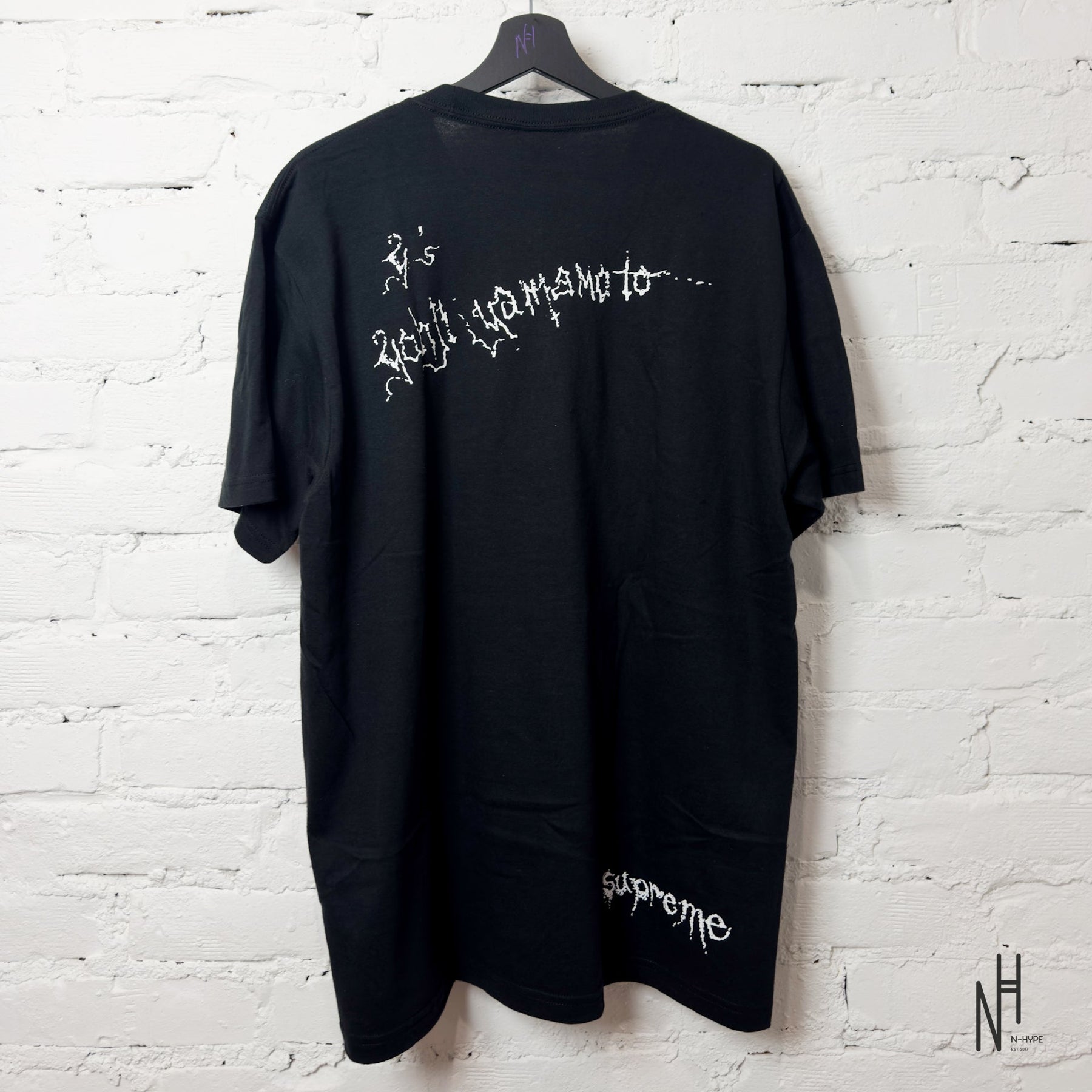 Supreme Y's by Yohji Yamamoto Thinker Tee Black | N-Hype Supreme Y's by Yohji Yamamoto Thinker Tee Black | N-Hype