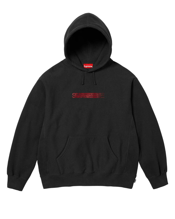 Supreme Swarovski Motion Logo Hooded Sweatshirt Black