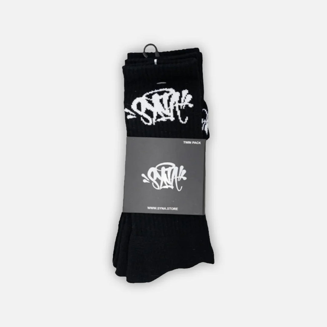 SYNA 2 PACK SOCK - czarne i białe skarpetki marki N-Hype