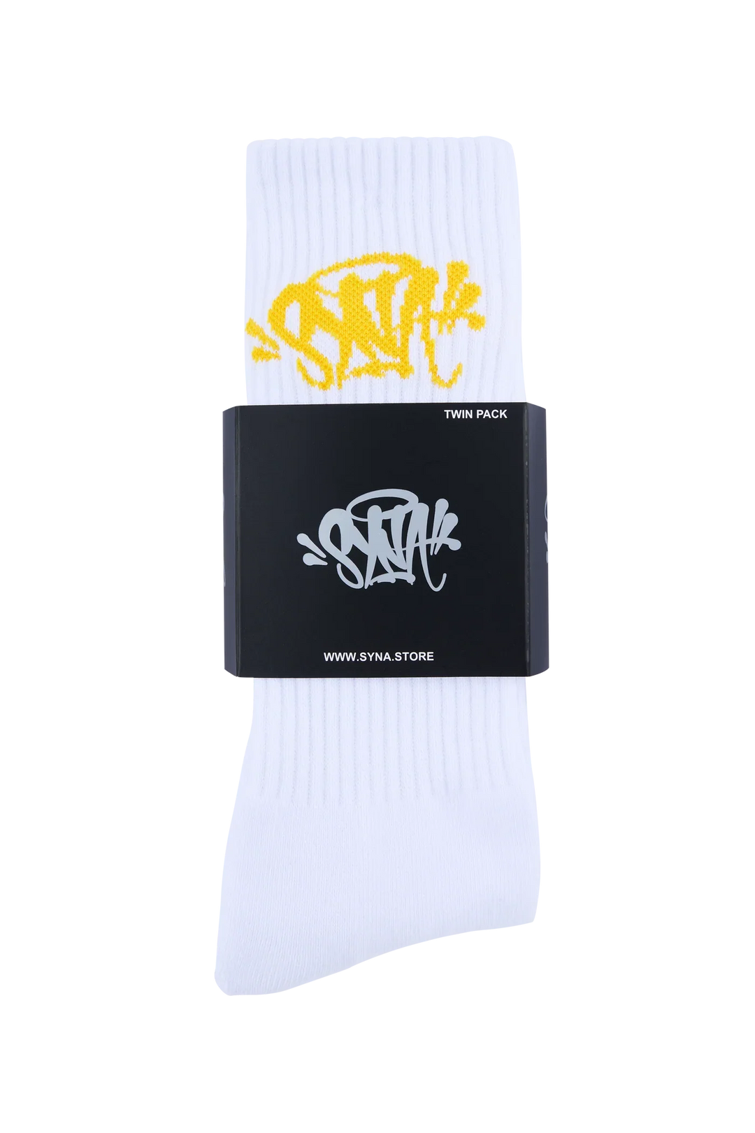 Białe i żółte skarpety SYNA 2 PACK SOCK N-Hype