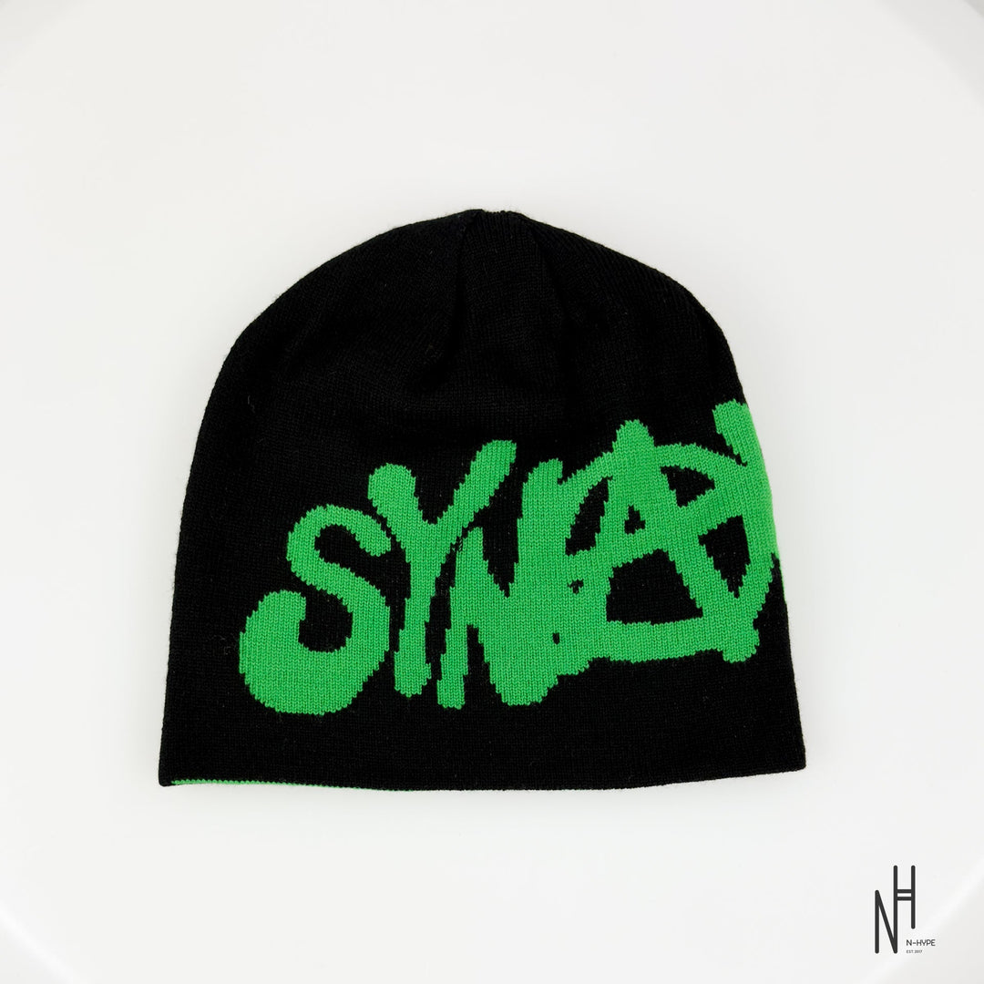 Syna World Reversible Synarchy Beanie Black Green - N-Hype