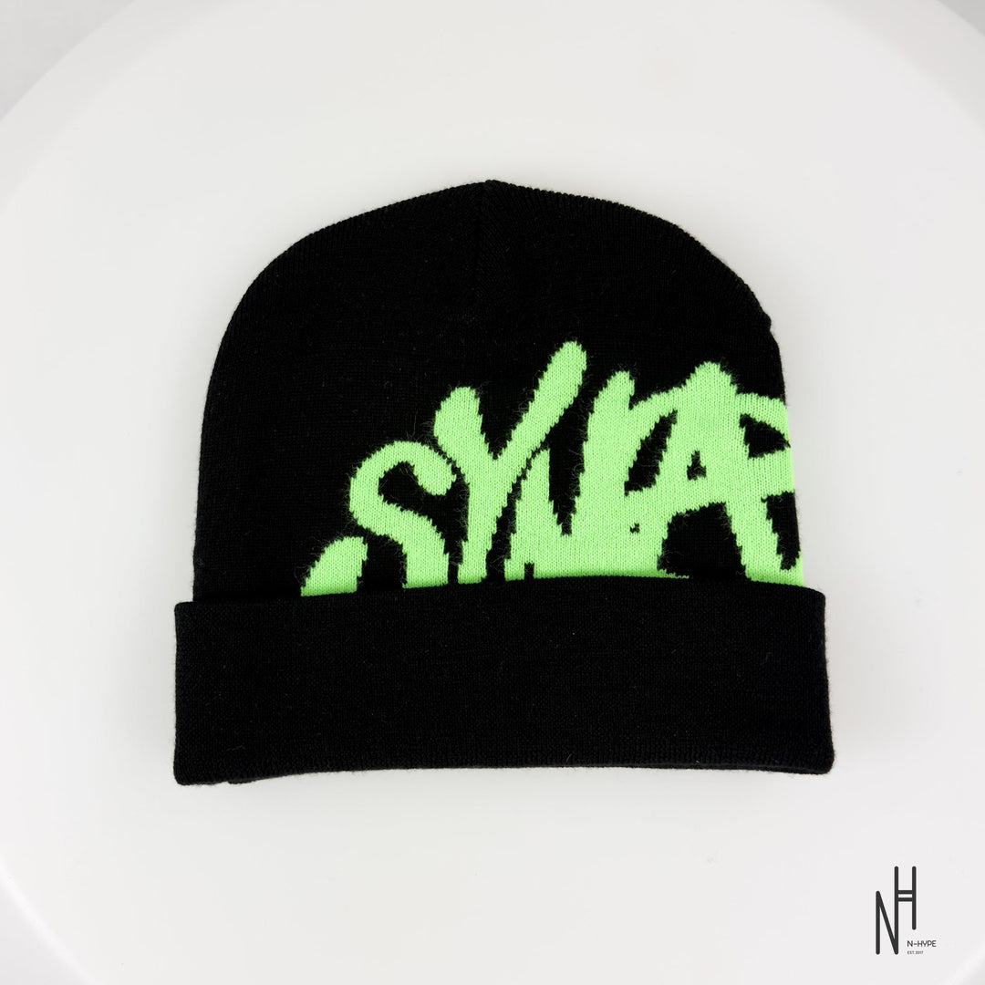Syna World Synarchy Cuffed Beanie Black Green - N-Hype