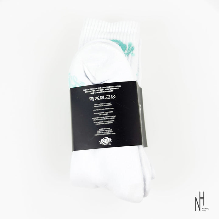 SynaWorld 2 Pack Socks White / Aruba Blue N-Hype streetwear sklep streetwearowy