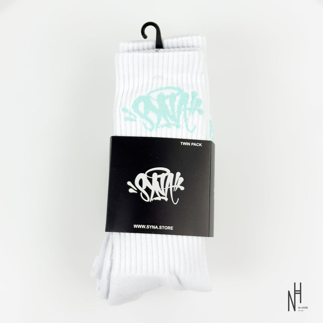 SynaWorld 2 Pack Socks White / Aruba Blue buty skarpetki marki N-Hype