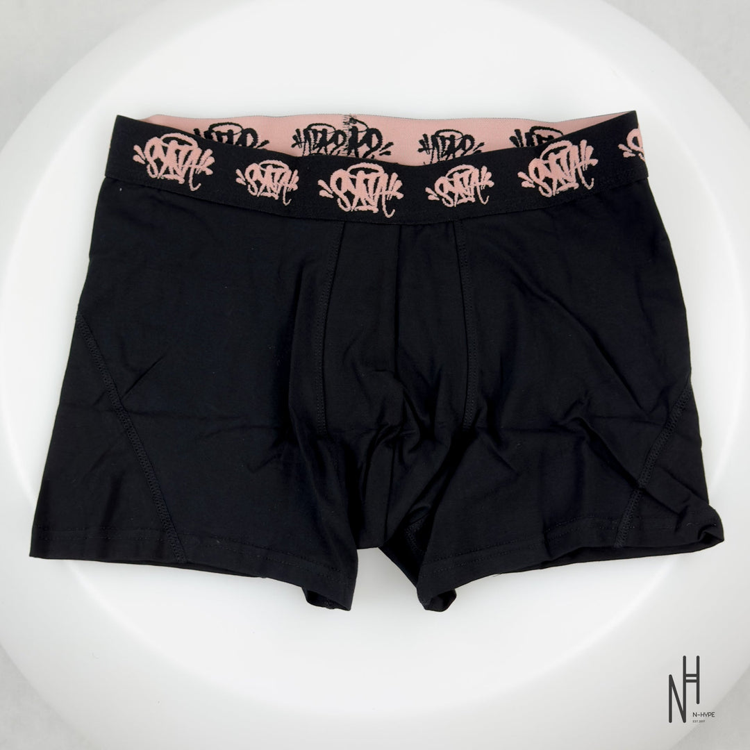 SynaWorld x Central Cee Boxers 3 Pack Black / Golden Rose męskie N-Hype underwear pack.