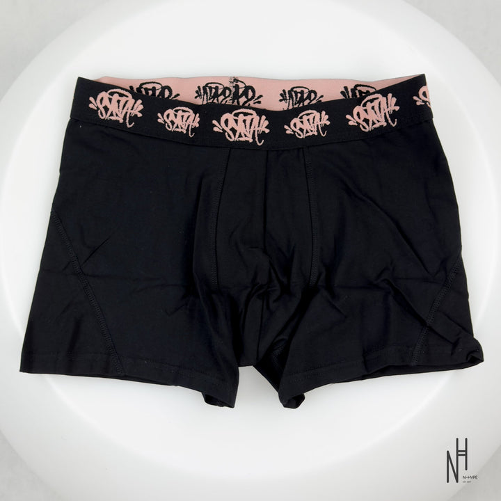SynaWorld x Central Cee Boxers 3 Pack Black / Golden Rose męskie N-Hype underwear pack.