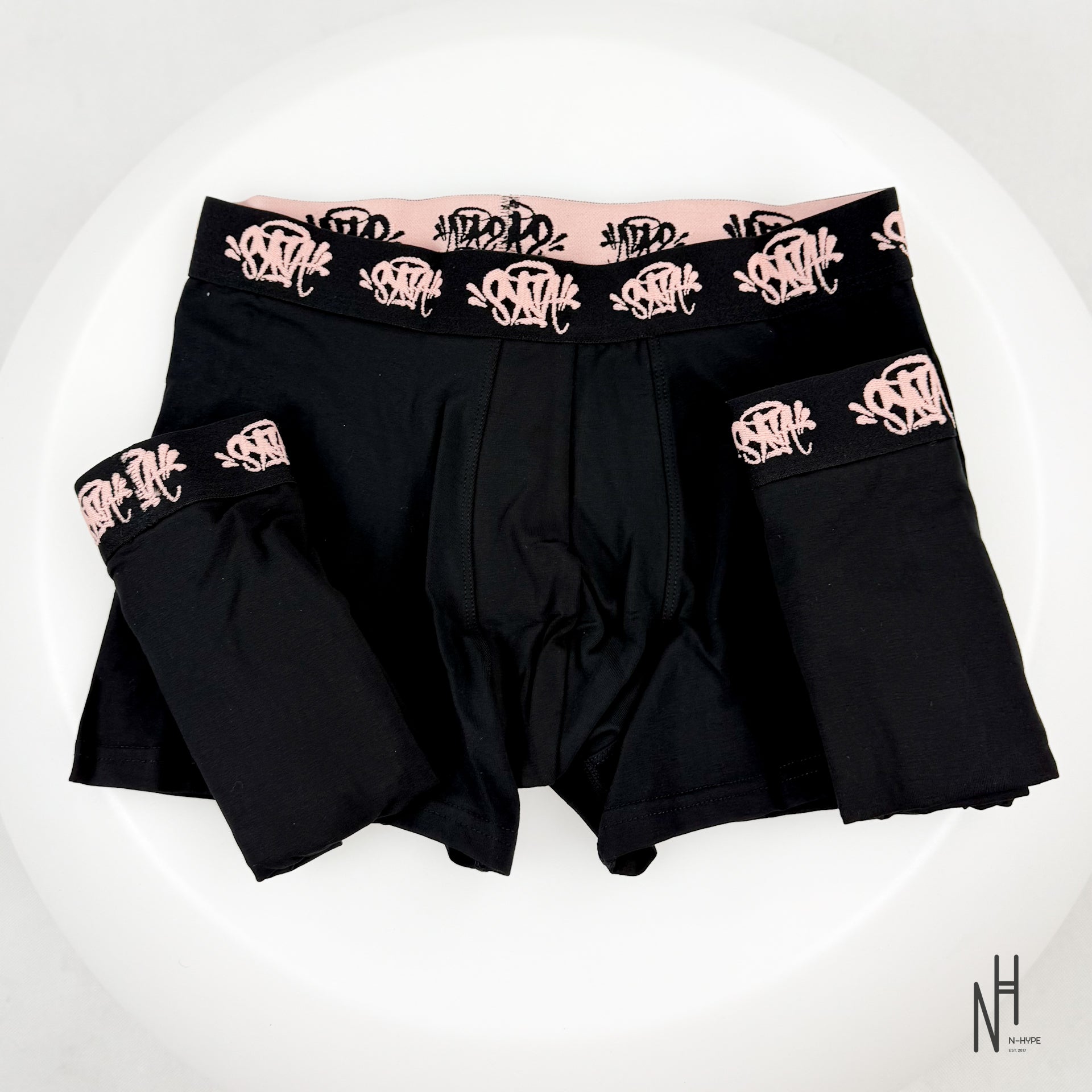 SynaWorld x Central Cee Boxers 3 Pack Black / Golden Rose – N-Hype
