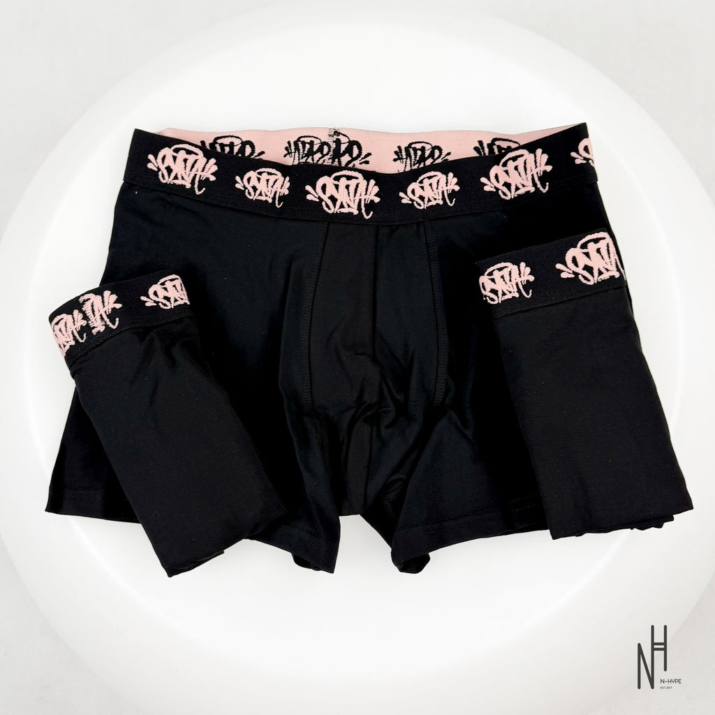 SynaWorld x Central Cee Boxers 3 Pack Black / Golden Rose – N-Hype