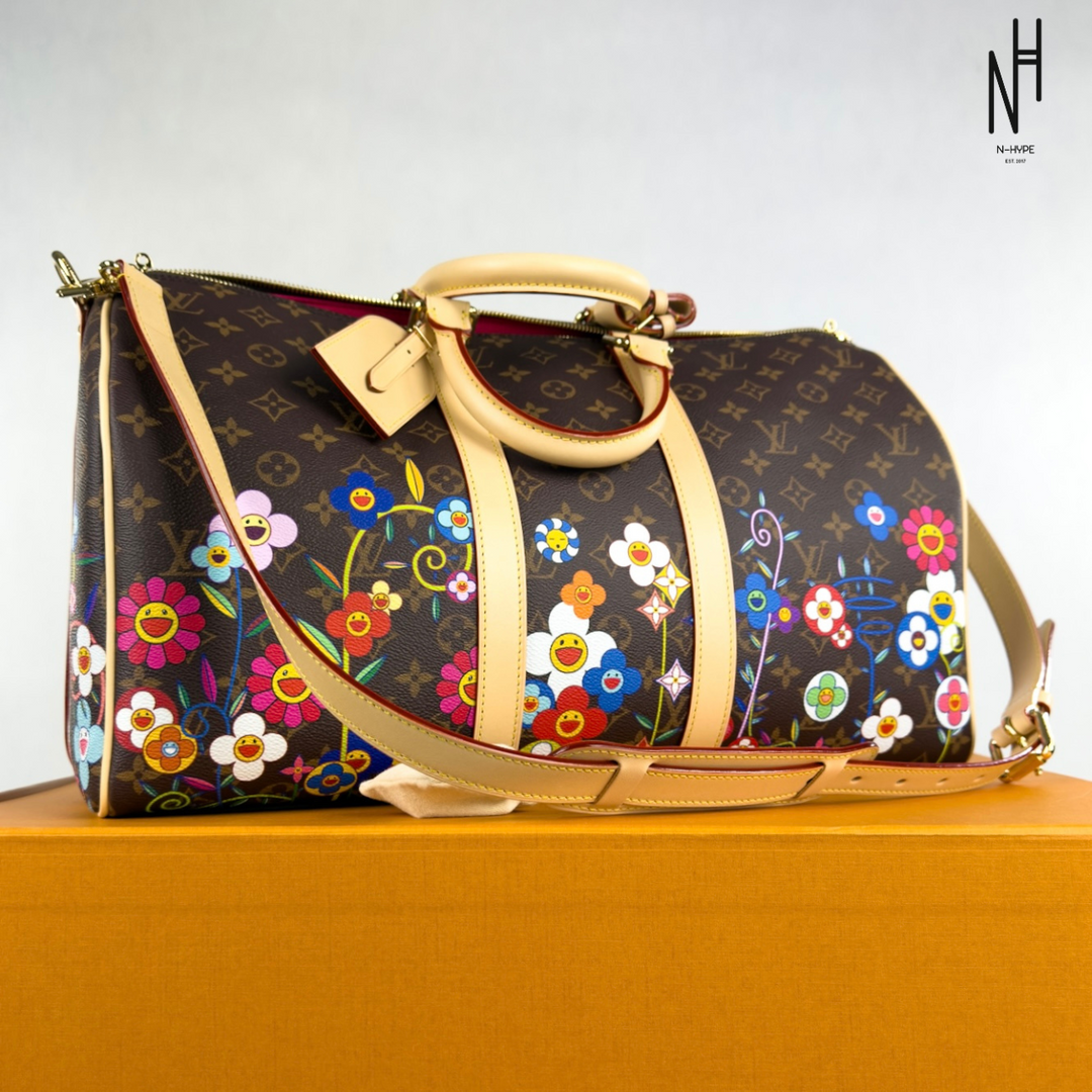 Takashi Murakami x Louis Vuitton Keepall Bandoulière 45 Monogram torba podróżna N-Hype