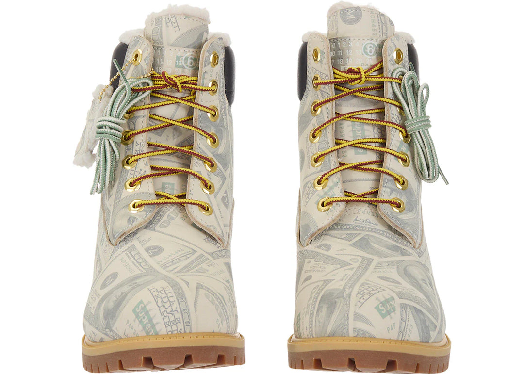 Timberland 6" Premium Waterproof Boot Supreme x MM6 Maison Margiela $100 Bills - Zielony - N-Hype