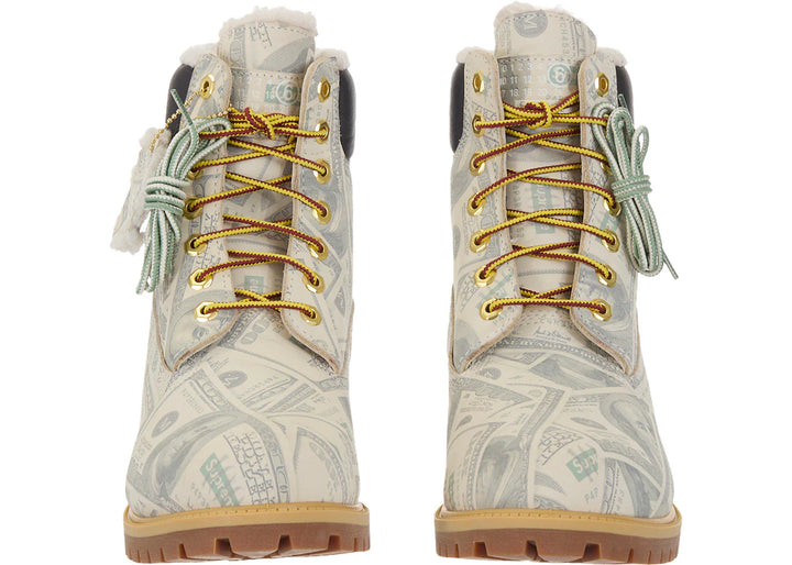 Timberland 6" Premium Waterproof Boot Supreme x MM6 Maison Margiela $100 Bills - Zielony - N-Hype