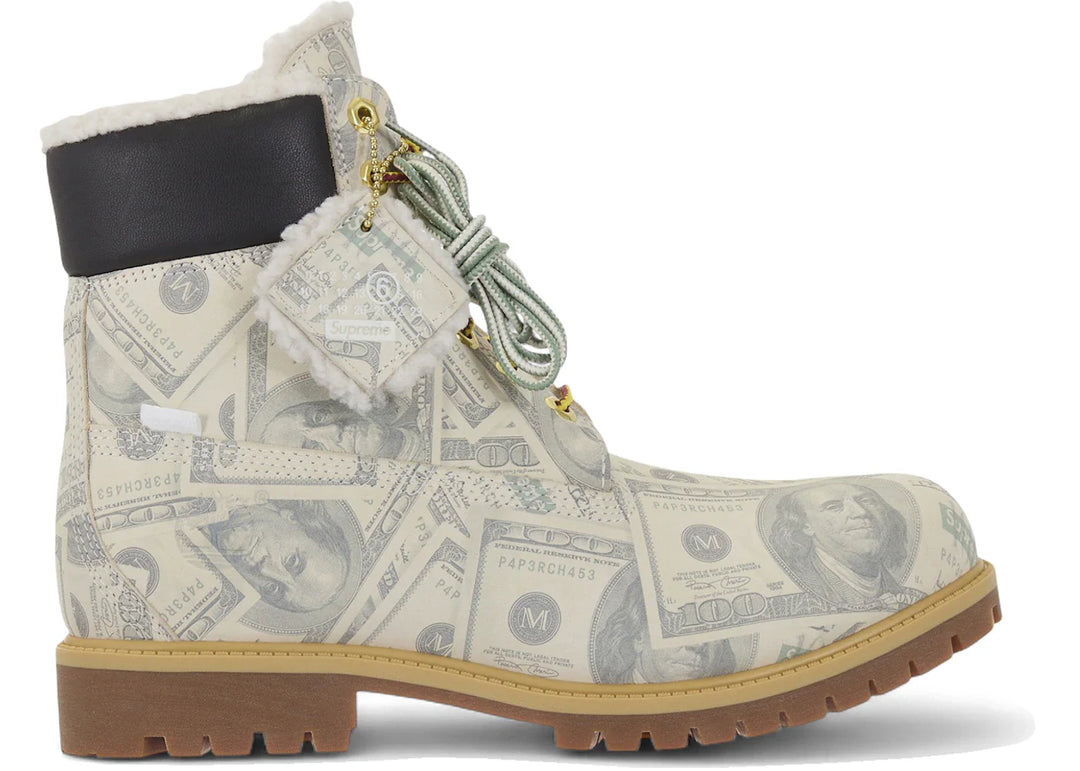 Timberland 6" Premium Waterproof Boot Supreme x MM6 Maison Margiela $100 Bills - Zielony - N-Hype