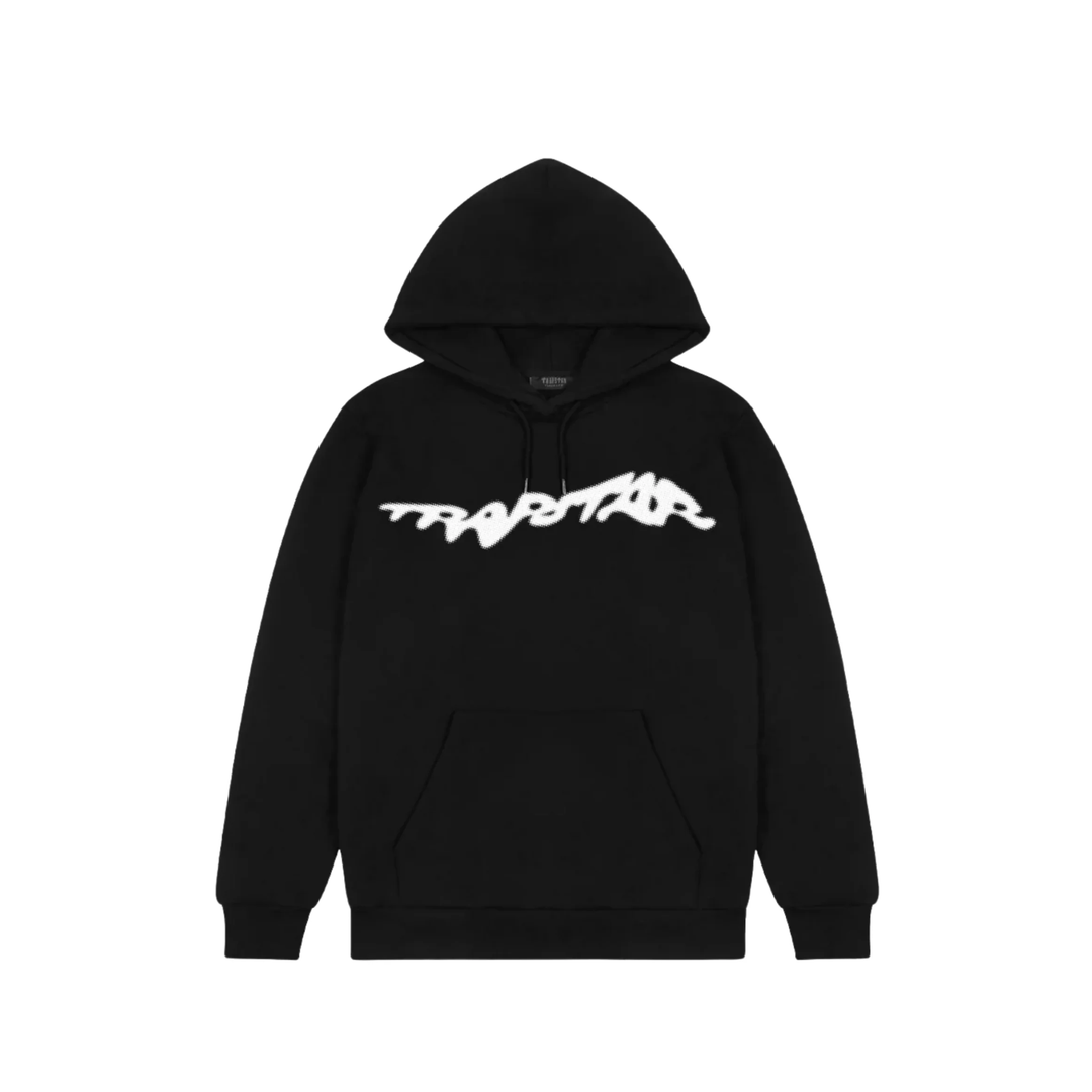 Trapstar Halftone Hoodie Black N-Hype streetwear sweatshirt brand fashion trend black urban style.