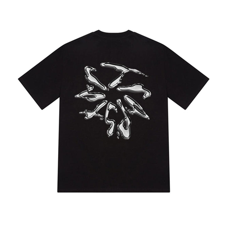 Trapstar Liquid Chrome Tee Black koszulka męska czarna N-Hype.