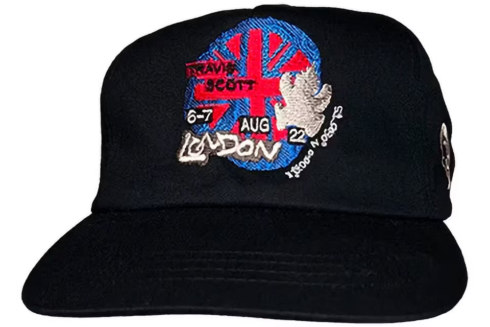 Travis Scott Road to Utopia Las Vegas O2 Live Union Jack Hat Black N-Hype streetwear cap