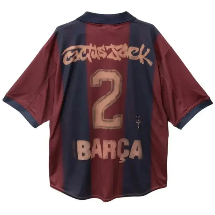 Travis Scott x Nike x FC Barcelona Retro 2000/01 Home Skeleton Jersey Multicolor