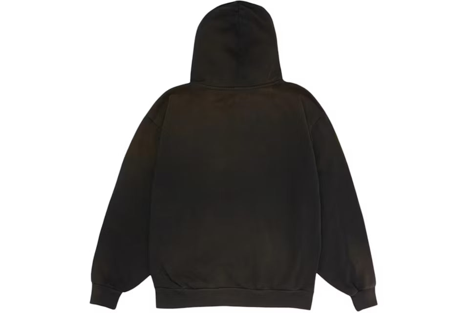 Travis Scott x Nike x FC Barcelona Spray Logo Hoodie Black N-Hype sweatshirt.