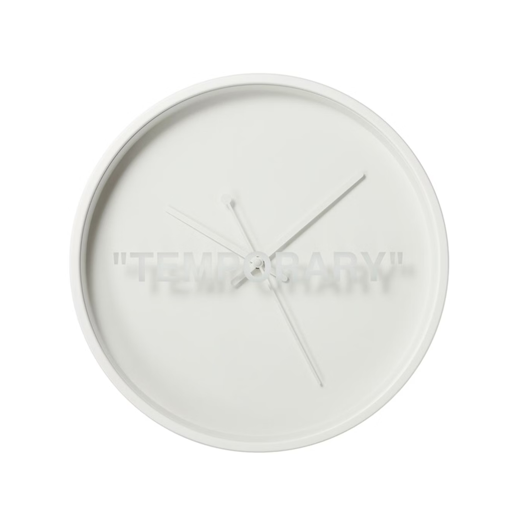 Virgil Abloh x IKEA MARKERAD "TEMPORARY" Wall Clock - N-Hype