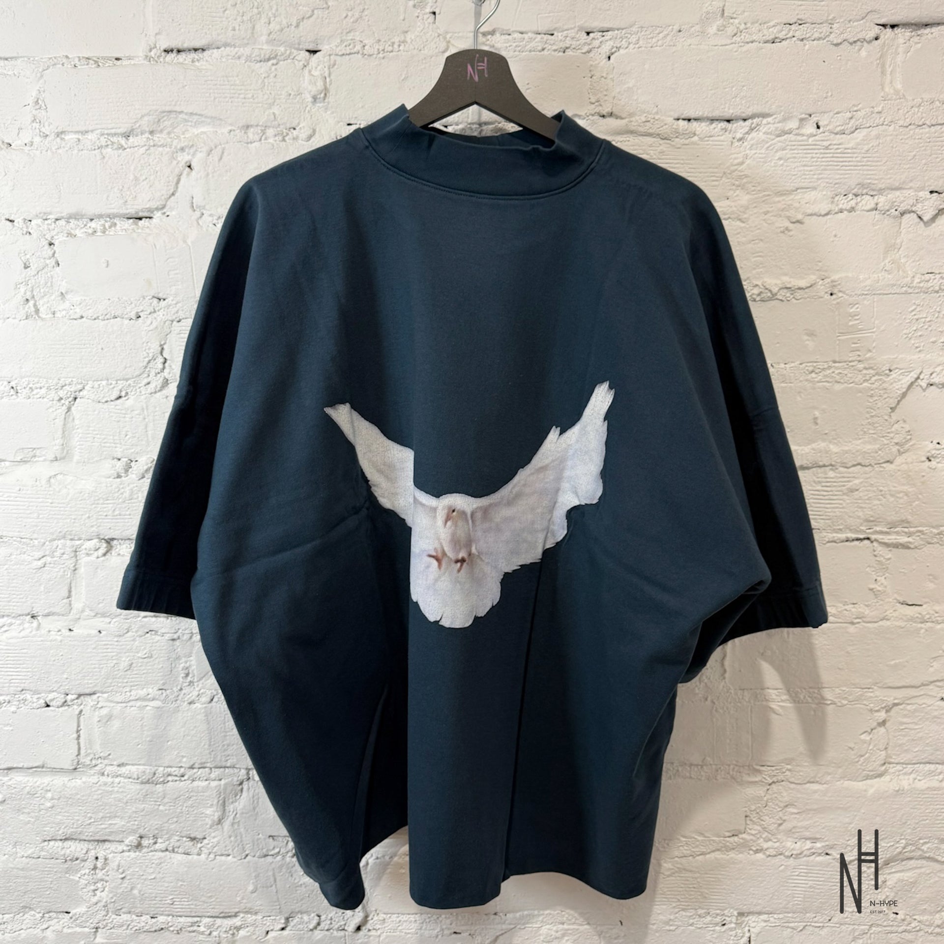 Yeezy Gap Dove No Seam Tee Dark Blue – Minimalist Yeezy Tee | N-Hype