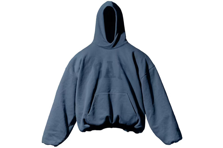 Yeezy Gap Engineered by Balenciaga Dove Hoodie Dark Blue N-Hype signature streetwear hoodie.