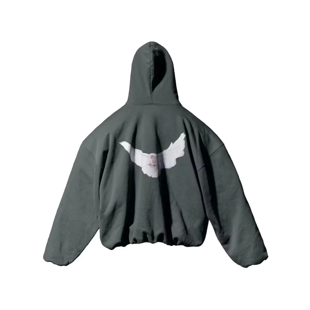 Yeezy Gap Engineered by Balenciaga Dove Hoodie Dark Green N-Hype buty męskie zielone