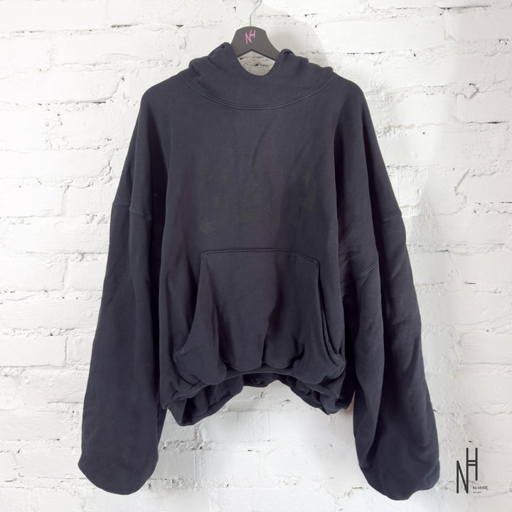 Yeezy Gap Engineered By Balenciaga Dove Hoodie Washed Black Los Angeles Archives Used N-Hype streetwear hoodie washed black.