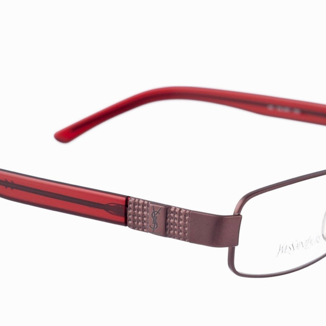 Yves Saint Laurent 00s Burgundy Brown Wire Metallic Glasses - zdjęcie 3 - N-Hype