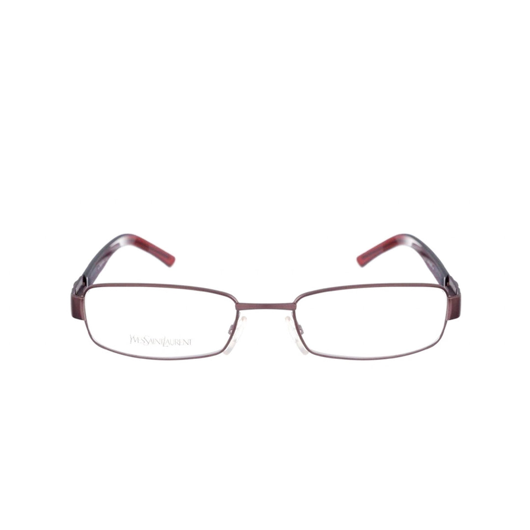 Yves Saint Laurent 00s Burgundy Brown Wire Metallic Glasses - N-Hype