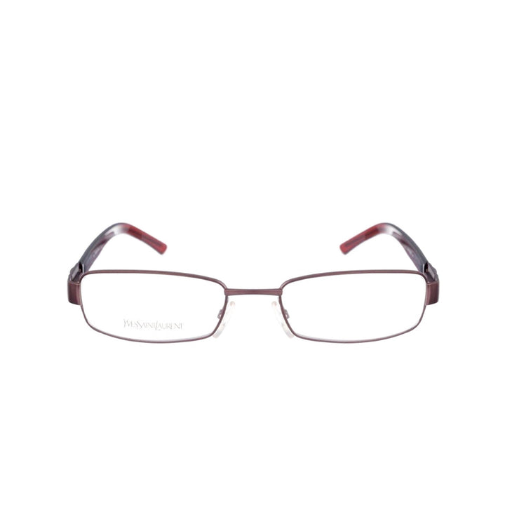 Yves Saint Laurent 00s Burgundy Brown Wire Metallic Glasses - N-Hype