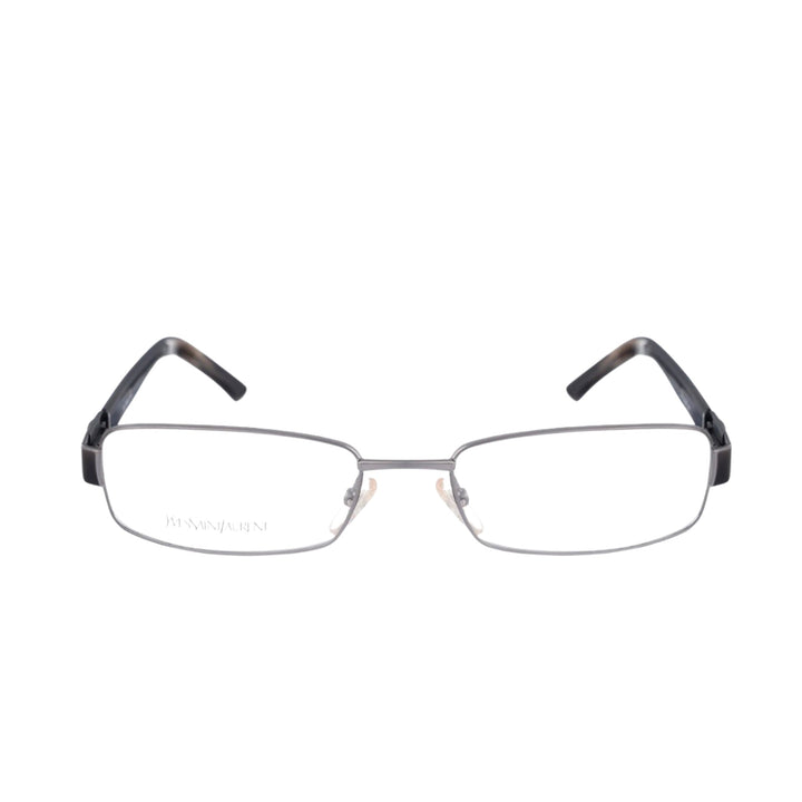 Yves Saint Laurent 00s Silver Dark Chrome srebrne metalowe okulary