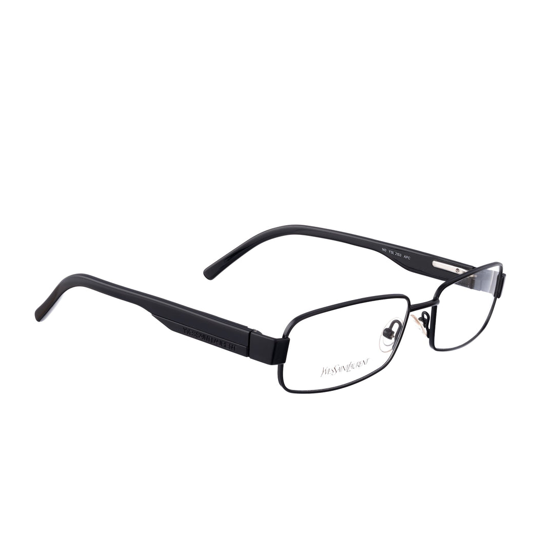 Yves Saint Laurent 90s Black Shiny & Matte Plastic profil oprawek