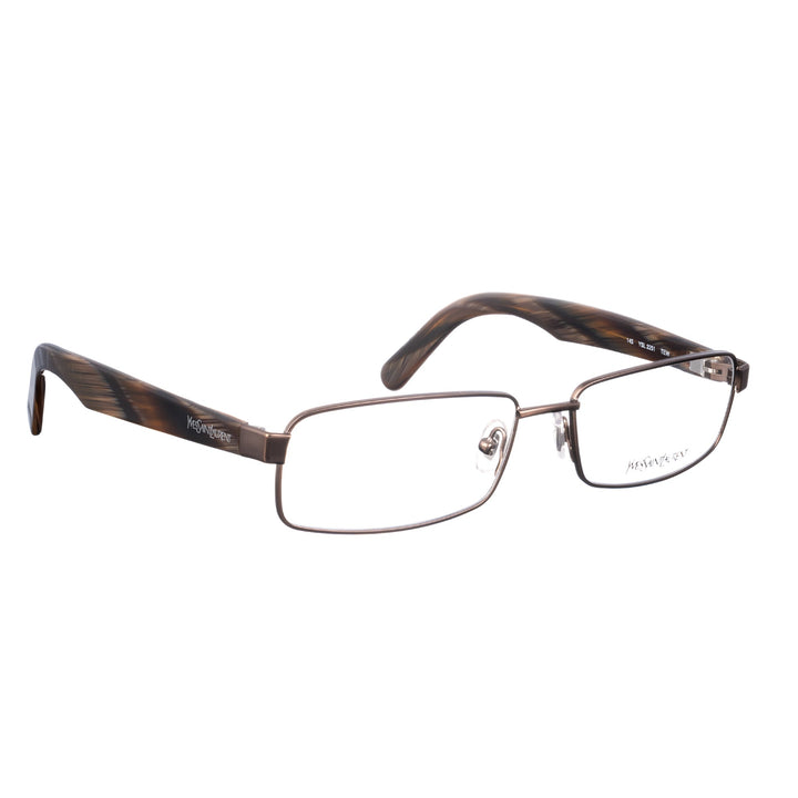 Yves Saint Laurent 90s Dark Brown Metallic profil metalowych oprawek