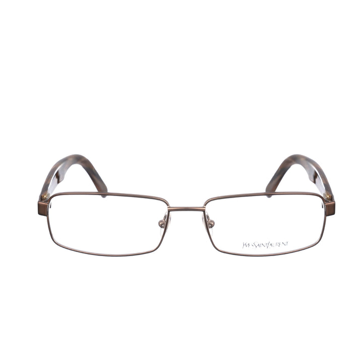 Yves Saint Laurent 90s Dark Brown Metallic ciemnobrązowe metalowe okulary
