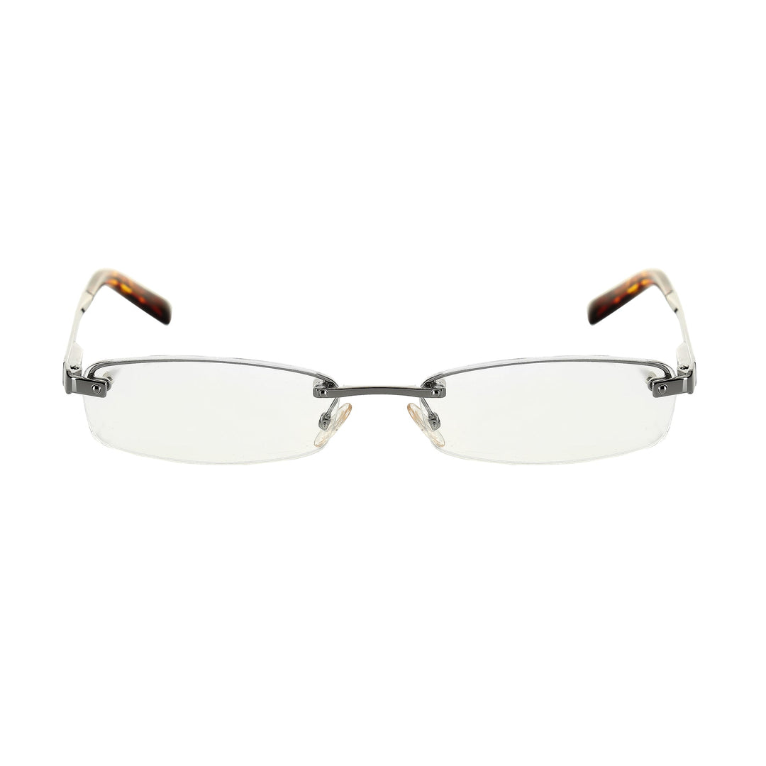 Yves Saint Laurent 90s rimless srebrne prostokątne oprawki