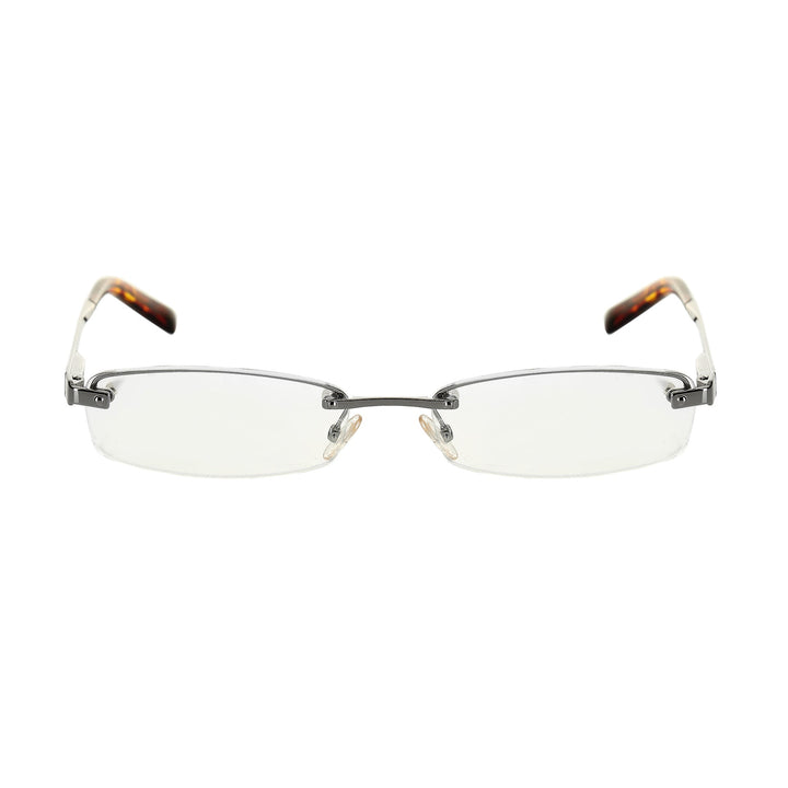 Yves Saint Laurent 90s rimless srebrne prostokątne oprawki