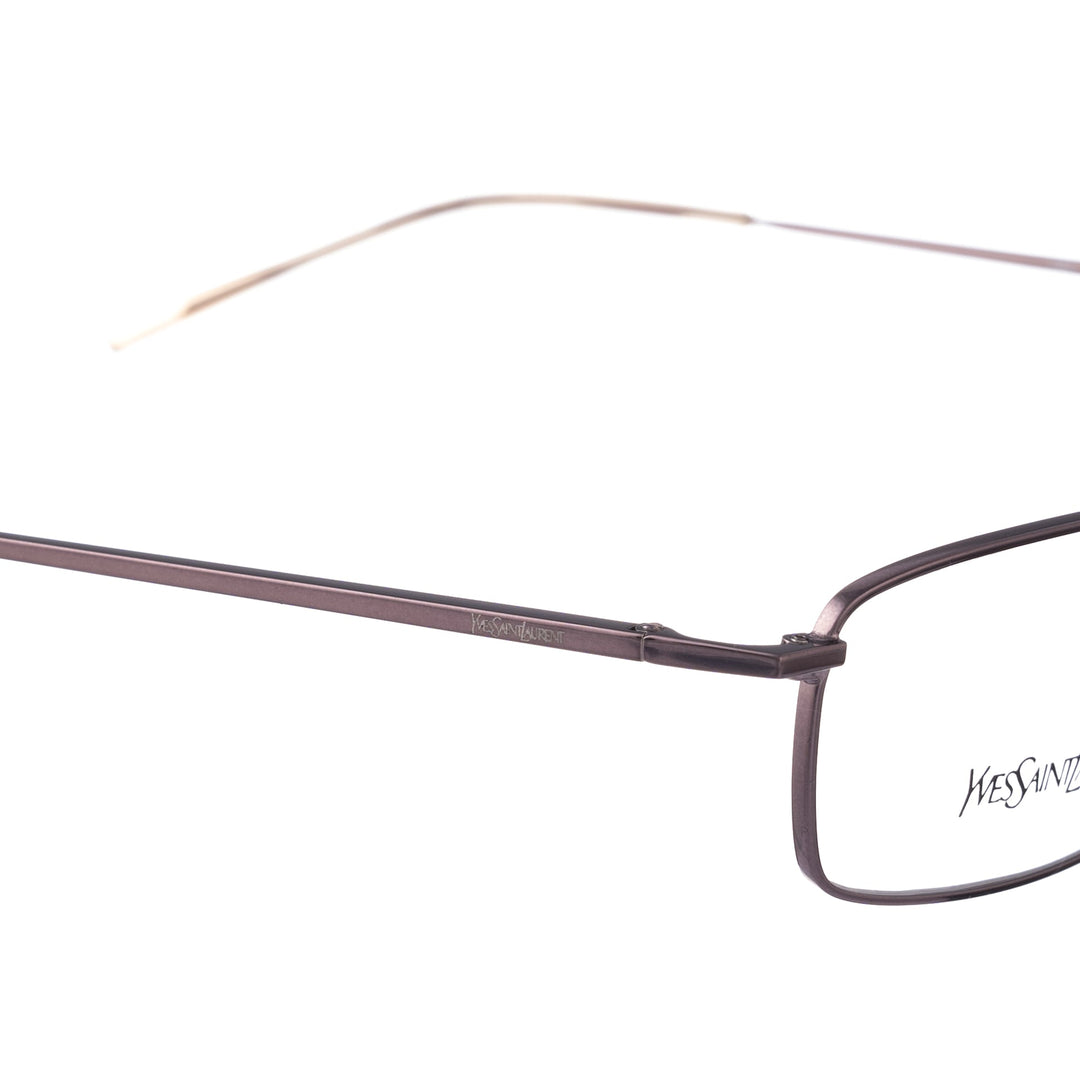 Yves Saint Laurent 90s Wire Metallic Brown profil cienkiej metalowej oprawki
