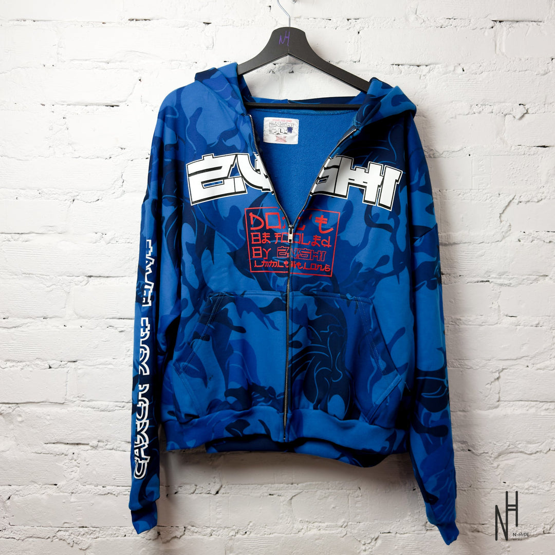 The Ten Co. Zushi Blue Camo Zip Hoodie Limited Edition N-Hype Streetwear