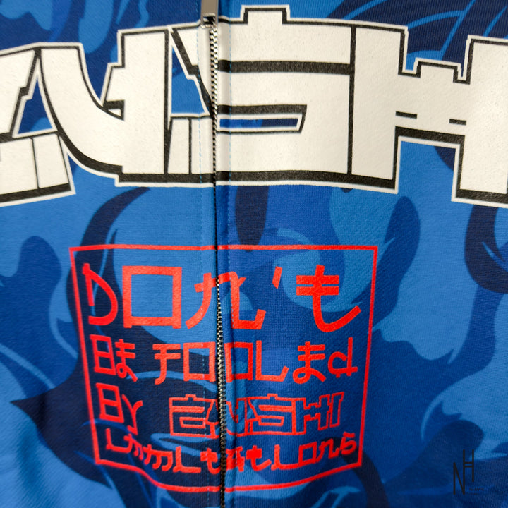 The Ten Co. Zushi Blue Camo Zip Hoodie Limited Edition N-Hype
