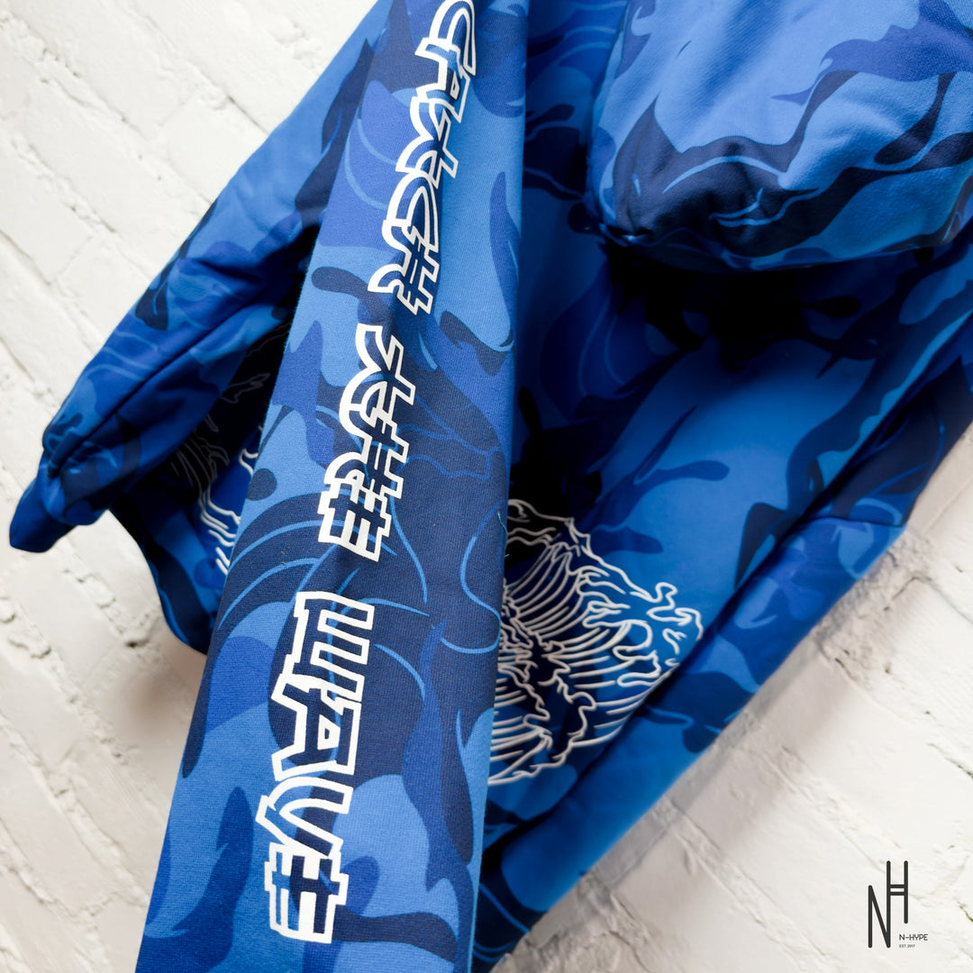 The Ten Co. Zushi Blue Camo Zip Hoodie Limited Edition N-Hype.