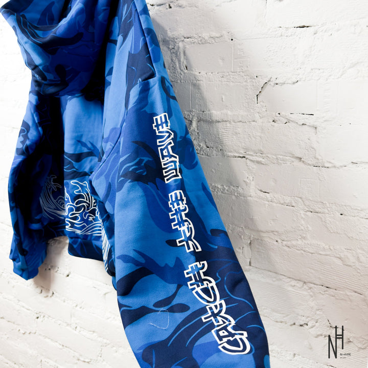 The Ten Co. Zushi Blue Camo Zip Hoodie Limited Edition N-Hype