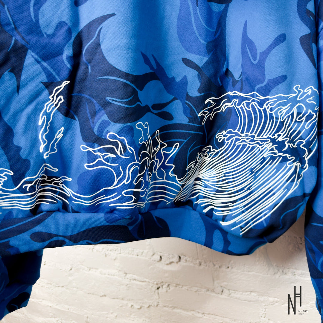 The Ten Co. Zushi Blue Camo Zip Hoodie Limited Edition N-Hype.